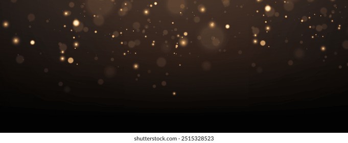 Navidades de confeti de luz brillante y superposición de chispas. Polvo brillante Polvo dorado chispas.	Luces Bokeh. Diseños festivos. Luz de polvo png amarillo. Fondo de efecto de luces bokeh.