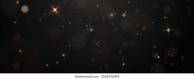 Christmas glowing light confetti and spark overlay. Shimmering Dust. Bokeh Lights. Festive Designs.White png dust light. Bokeh light lights effect background. Christmas background of shining dust.