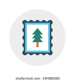 christmas glyph flat vector icon 