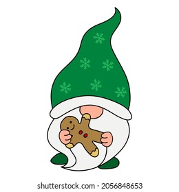 Christmas gnome clipart. Vector Christmas character illustration. Cartoon clipart Xmas gnome set for kids activity t shirt print, icon, logo, label, patch or sticker. svg