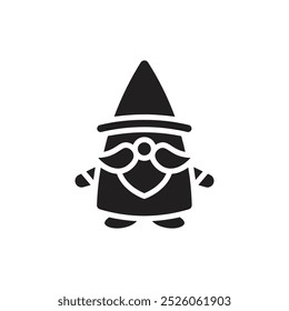 Navidades Gnome Filled Icon Ilustración vectorial