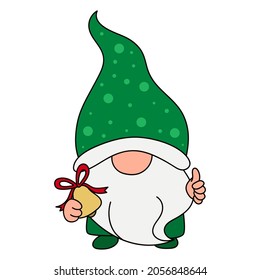 Christmas gnome illustration. Vector illustration of gnome for nursery room decor, posters, greeting cards and party invitations. Xmas gnome clipart for kids print. svg