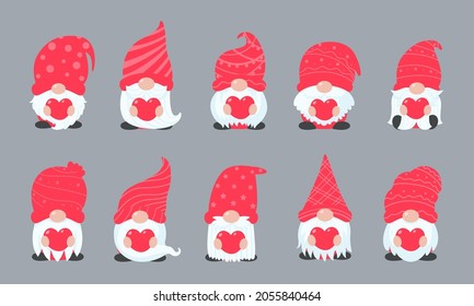 Christmas gnome. A little gnome wearing a red woolen hat. celebrate on christmas