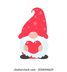 Christmas gnome. A little gnome wearing a red woolen hat. celebrate on christmas