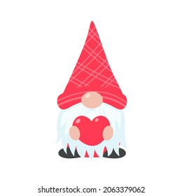 Christmas gnome. A little gnome wearing a red woolen hat. celebrate on christmas