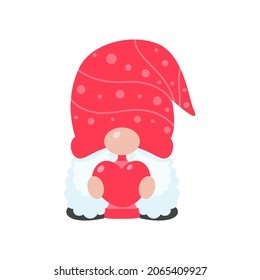 Christmas gnome. A little gnome wearing a red woolen hat. celebrate on christmas