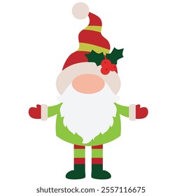 Christmas   gnome  vector cartoon illustration