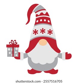 Christmas   gnome  vector cartoon illustration