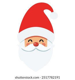 Christmas gnome vector. Cute gnomes in Santa hats in cartoon style. Greeting Christmas card with Scandinavian holiday characters isolated on dark background.