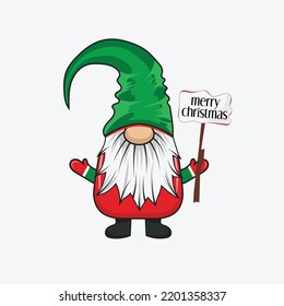 Weihnachtsgenom, Vektorgrafik auf weißem Hintergrund.