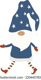 Christmas Gnome in white background vectors