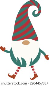 Christmas Gnome in white background vectors