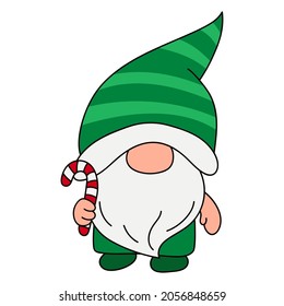 Christmas gnomes cute illustration. Gnome clipart Festive gnome vector illustration for Christmas holiday.  Scandi xmas gnomes. svg
