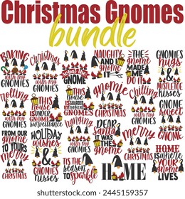 Christmas Gnomes Vector Designs Bundle