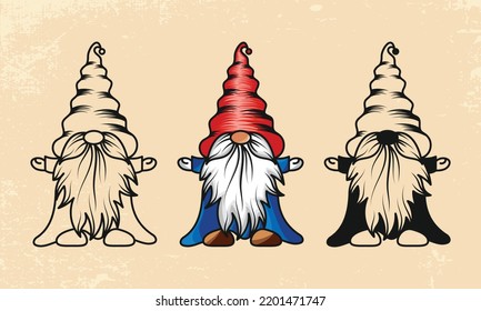 Weihnachtsmönche, Vektorgrafik-Kollektion