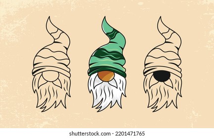Christmas Gnomes Vector illustration collection