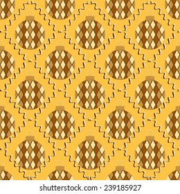 Christmas gold balls. Seamless abstract vector illustration background