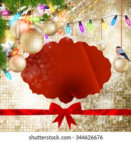 Christmas Gold Decoration. EPS 10 vector file included