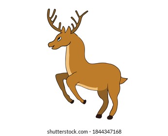 Christmas Gold Deer Art Decoration. Gold Deer Christmas clip art collection
