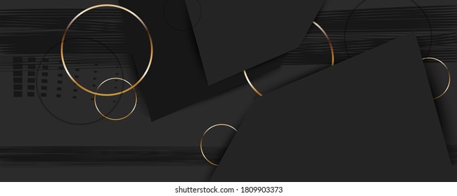 Christmas gold design black background abstract shiny color golden vector