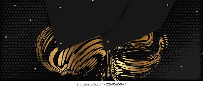 Christmas gold design black background abstract shiny color golden