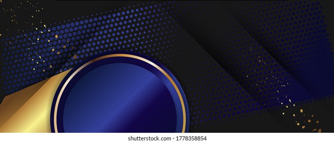 Christmas gold design blazk dark blue background abstract shiny color golden. Vector illustration with golden decorative elements