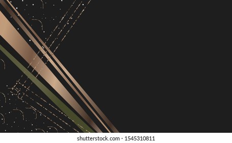 Christmas gold design dark background abstract shiny color golden luxury lines template premium vector