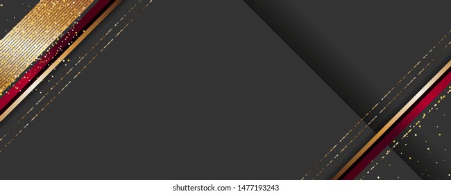Christmas gold design dark gray background abstract shiny color golden red decorative elements