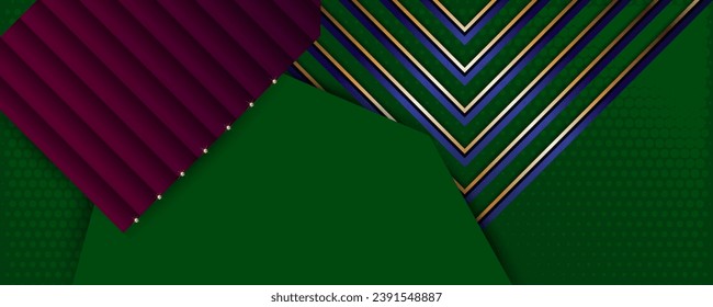 Christmas gold design dark green fir color background abstract shiny color golden. Elegant holiday design for web, print, printing, book publishing