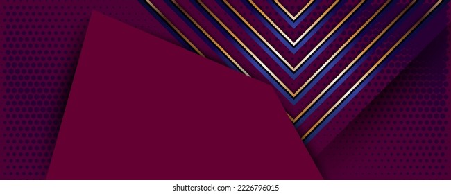 Christmas gold design magical purple background with lines, arrows and stripes background abstract shiny color golden