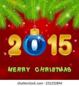 Christmas gold New Year background