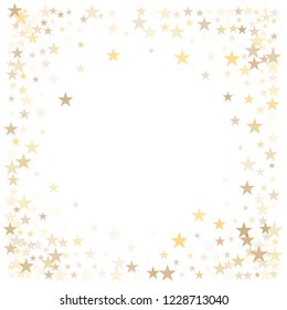 Gold Flying Stars Confetti Vector Background Stock Vector (Royalty Free ...