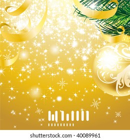Christmas gold vector illustration