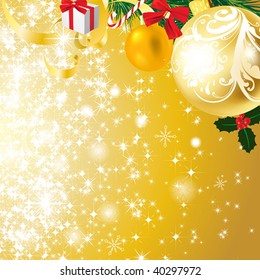 Christmas gold vector illustration