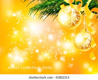 Christmas gold vector illustration