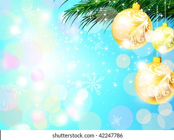 Christmas gold vector illustration