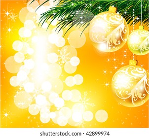 Christmas gold vector illustration