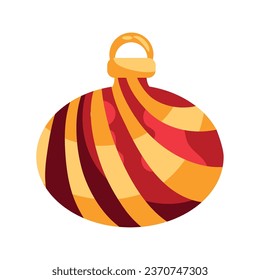christmas golden ball illustration isolated
