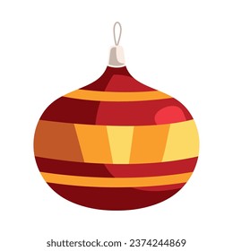 christmas golden ball illustration isolated