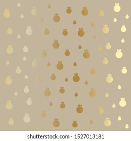 christmas golden bauble background- vector illustration