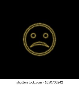 Christmas golden decoration of gold glitter shining sparkles on black background. vector icon smile esp 10