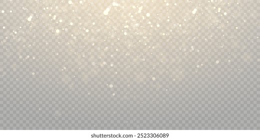 Christmas golden glow effect, glare, explosions, sparks, shimmering glare, sparks and stars on transparent background.