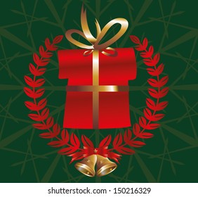 Christmas golden icons vector art