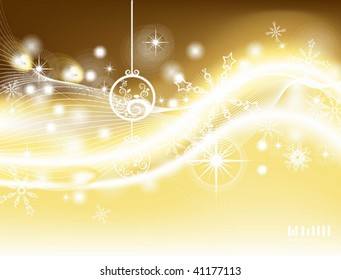 Christmas golden illustration