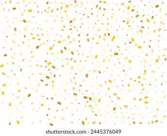 Weihnachtsmusiken Goldene Rechtecke Konfetti Hintergrund. Vektorillustration.