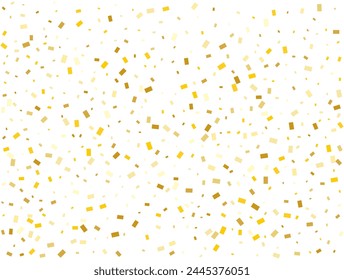 Weihnachtsmusiken Goldene Rechtecke Konfetti Hintergrund. Vektorillustration.