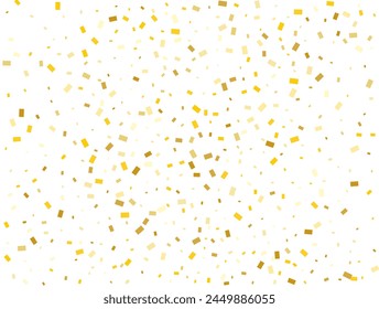 Christmas Golden Rectangles Confetti Background. Vector illustration