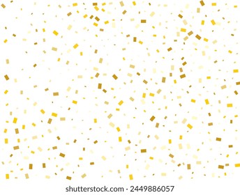 Christmas Golden Rectangles Confetti Background. Vector illustration