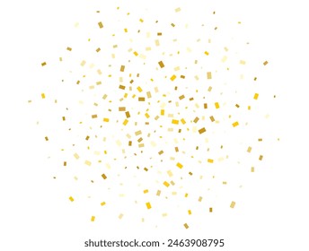 Navidades Rectángulos de Oro Confeti Fondo. Ilustración vectorial.