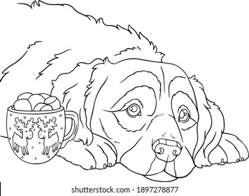 christmas golden retriever christmas coloring book